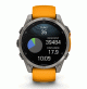fēnix 8 – 47 mm, AMOLED - Sapphire, Titanium with Spark Orange/Graphite Silicone Band - 010-02904-11 - Garmin